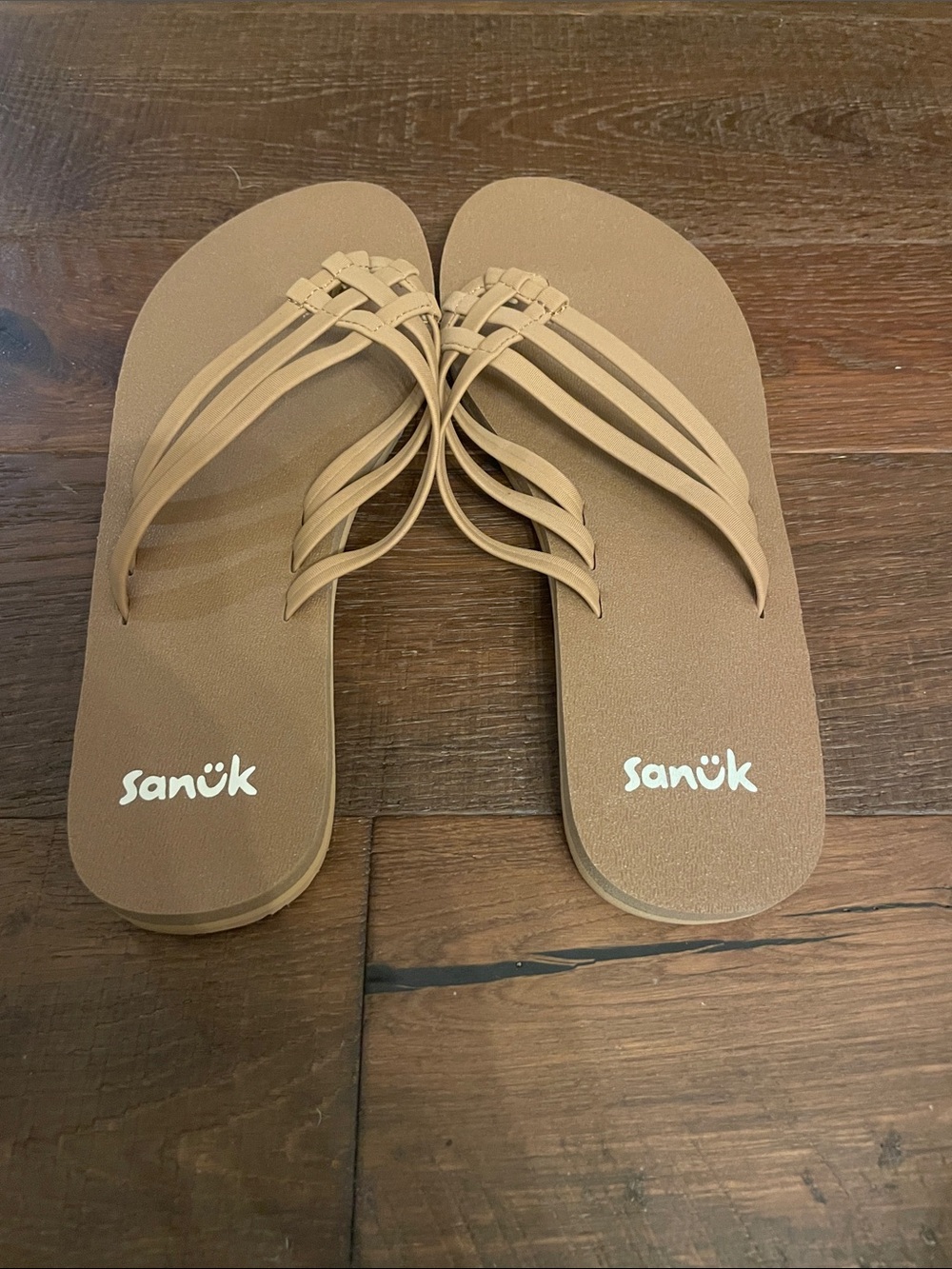 Sanuk Women's Brown Multi-Strap Slide Sandals